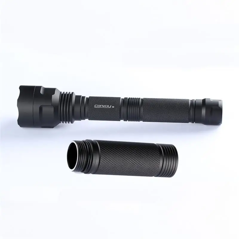 DIY Convoy C8 УФ Фонарик удлинитель трубки для 1 шт. 18650 батарея фонарь Факел прожекторы