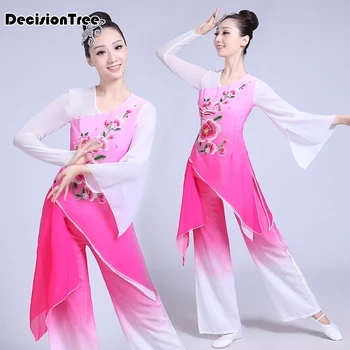 

2020 women's chinese classical style dance elegant fresh hanfu wide sleeved flow fairy dress performance clothing