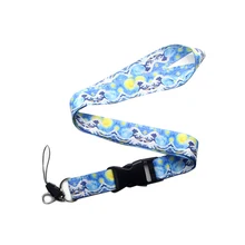 CA173 Ван Гог звездное небо канагава волна нашейные ремешки ключевой ремень для ключей телефона ID карты Мультяшные шнурки ювелирные изделия