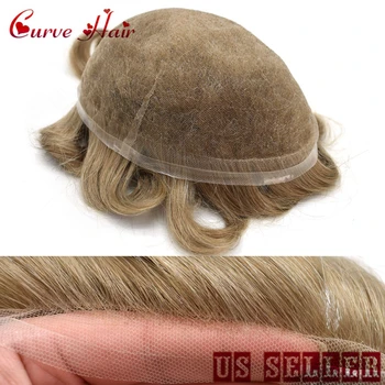 

Full Swiss Lace Hairpiece All Lace Mens Toupee Human Hair Replacement Light Density 80% 90% 100% Mens Hair Systems