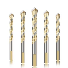 5pcs Tile Drill Bits Triangle Tile Drill bits Woodworking Ceramic Concrete Tungsten Carbide Drill Power tool Accessories 6-12mm
