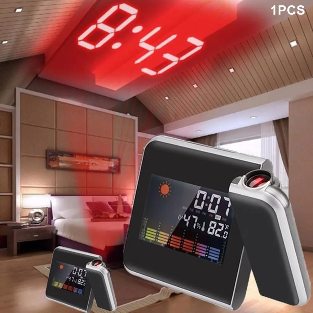 Модный классный дуршлаг с ЖК-дисплеем электронные часы прогноз погоды 8190 проекционные часы с режимом включения по таймеру Цвет Экран