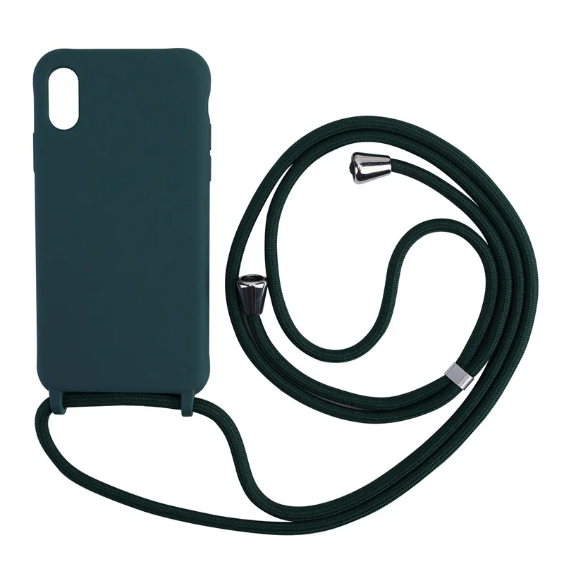 Silicone Candy Strap Case with Crossbody Lanyard and Shoulder Bag Design