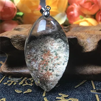 

Natural Colorful Phantom Quartz Pendant Jewelry For Women Man 42x25x15mm Crystal Horse Eye Clear Stone Necklace Pendant AAAAA