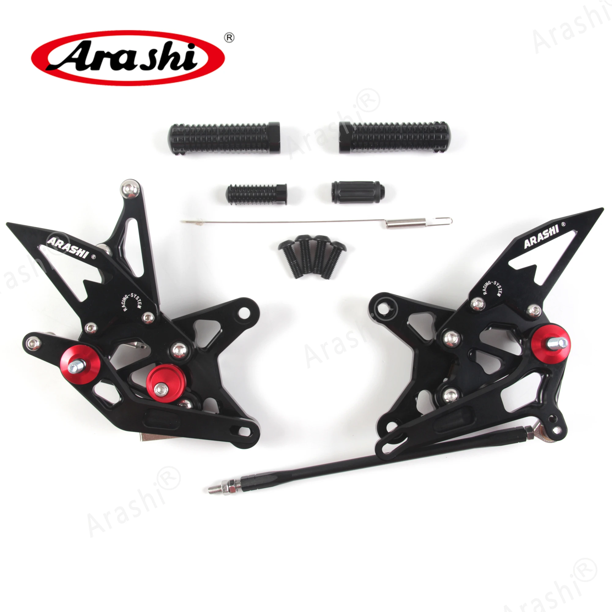 Arashi для KAWASAKI NINJA ZX6R Rearset регулируемая подножка для ног Peg задний Набор ZX-6R ZX636 2009 2010 2011 2012 2013 алюминий