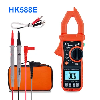 

Temperature Digital Meter Current Clamp AC DC 2A -600A Ammeter Pliers With Probe Tester And Bag AC/DC Voltage Tester 200mV -600V