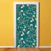 HaoHome melocotonero cáscara y el palo papel pintado verde moderno flor y pájaro impermeable extraíble, Auto adhesivo papel pintado ► Foto 3/6