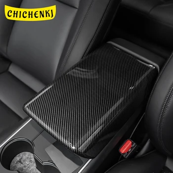 

For Tesla Model 3 2017-2020 Car Accessories Central Armrest Box Panel Cover Sticker Frame Interior Moulding Trim Decoration