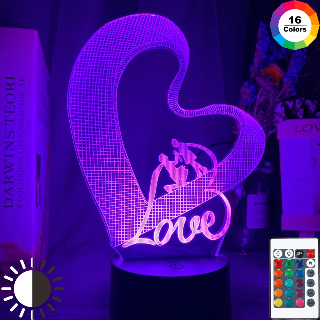 

Colorful Led Table Night Light Unique Wedding Gift Nightlight for Home Decoration Usb Battery 3d Illusion Lamp Wedding Souveni