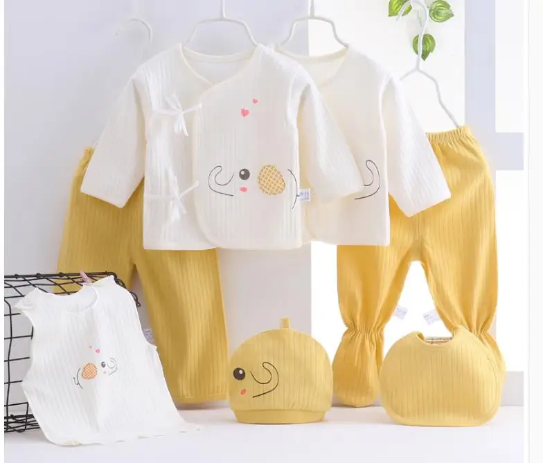 

Newborn baby clothes, 7-piece autumn/winter suit, pure cotton