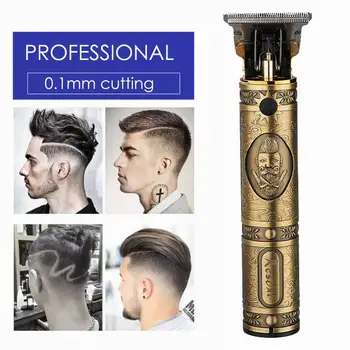 

Electric Hair Clipper Cordless Rechargeable Hair Grooming Kit Retro Hair Trimmer for Men with 3 Guide Combs