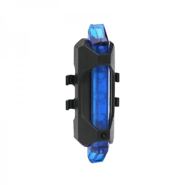 Bicycle Light Waterproof Rear Tail Light LED USB Style Rechargeable or Battery Style Bike Cycling Portable Light Blue
