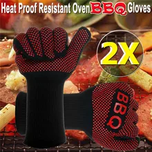 1 пара термостойких изоляционных толстых силиконовых перчаток для выпечки барбекю, духовки, перчатки для барбекю, гриля, рукавицы для мытья посуды, перчатки для кухни