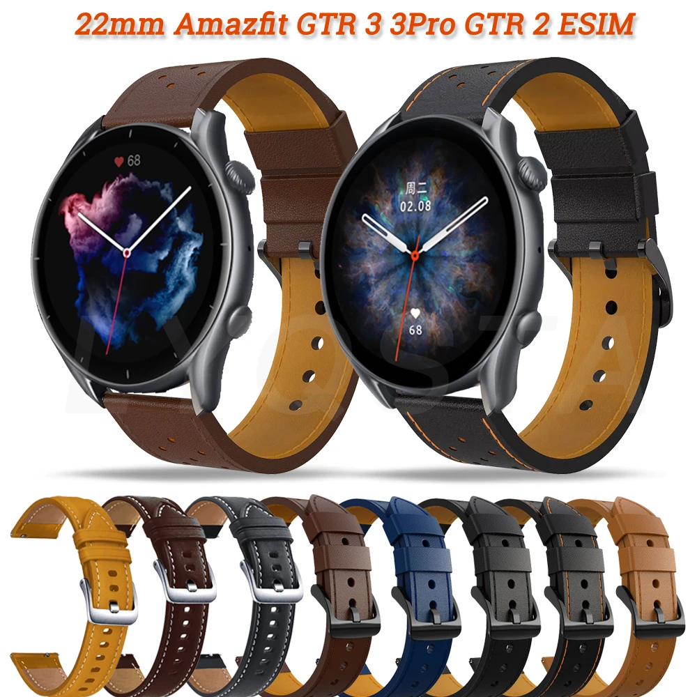 20 22mm Watchband For Huami Amazfit GTR 3 3Pro GTR 2 eSIM GT2 Pro GTS 3 GTS  2 Mini Leather Bracelet Huawei GT/2/GT2 Pro Strap|Smart Accessories| -  AliExpress