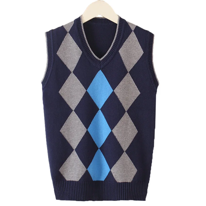 Children Boys Vests Autumn/Winter 100%Cotton Kids Knitted Outerwear Coat For Teen Big Boys 5-16 Years Waistcoat Dwq570