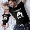 Leveled Up To Daddy Player 2 Has Entered The Game Funny Family Matching Clothes Cotton Daddy and Me Tshirt Father's Day Gift 3