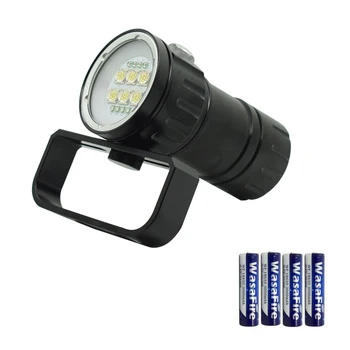 

Scuba Dive Lanterna Underwater Waterproof Video Light 28800LM Diving Flashlight Photography Lamp With 18650 Battery For Hunting