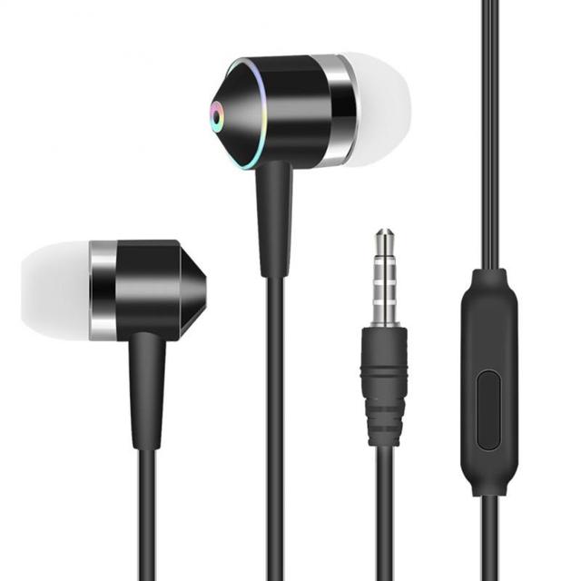 Subwoofer Stereo Earphones In-Ear Mobile Phone Headphones With Wheat Headphones Wired Universal Mobile Phone Earphones