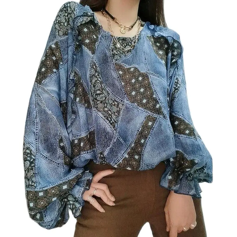 new-lantern-sleeve-elegant-shirt-blue-sexy-button-vintage-blouse-turn-down-o-neck-office-ladies-shirt-female-casua