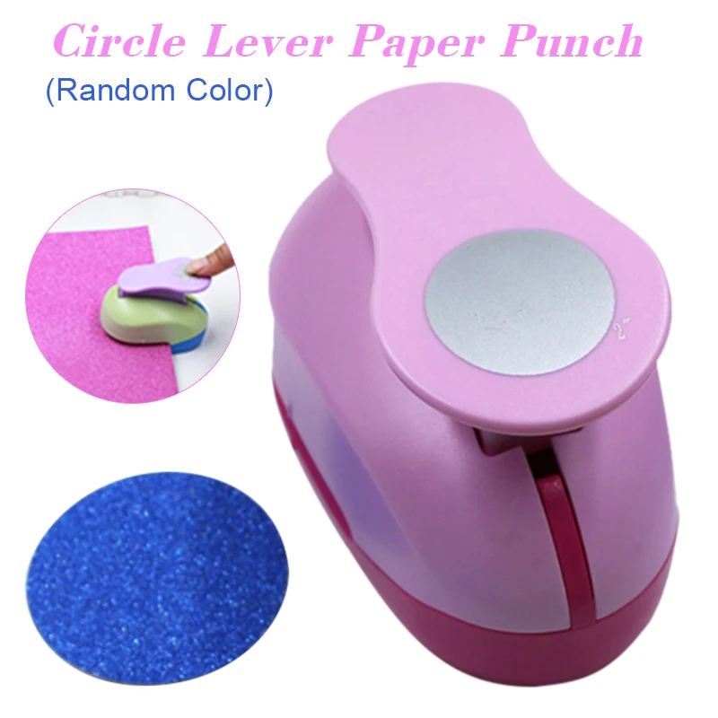 

5cm Round Paper Punch Labor-saving Light ABS & Metal Hole Puncher Tool Scrapbook Gifts DIY Card Paper Cutter Embossing Puncher