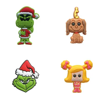 

50pcs Classic Cartoon Chris Shoe Charms Shoe Accessories for Kids Buckles Fit Bracelets Croc Charms JIBZ Shoe Decoration Gift