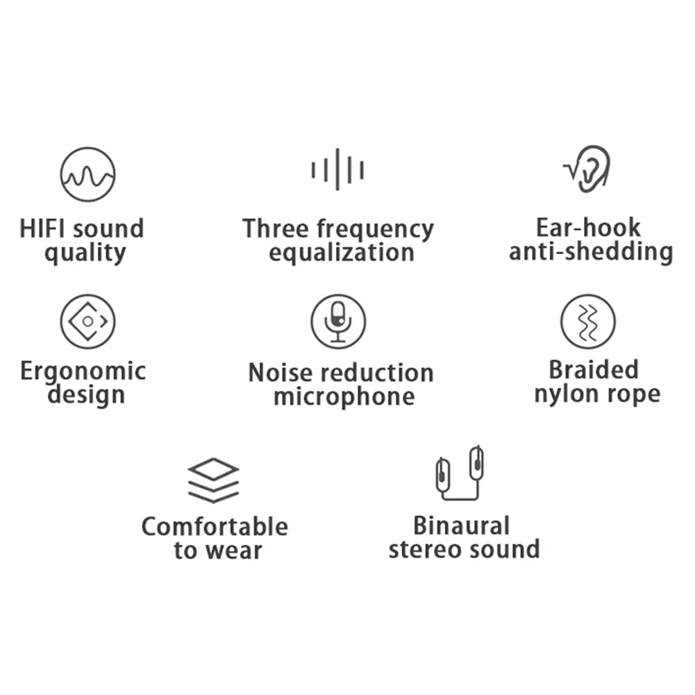 Erilles bluetooth earphone wired headphone clip on headphone stereo ear clip with microphone Sport wired headset with microphone