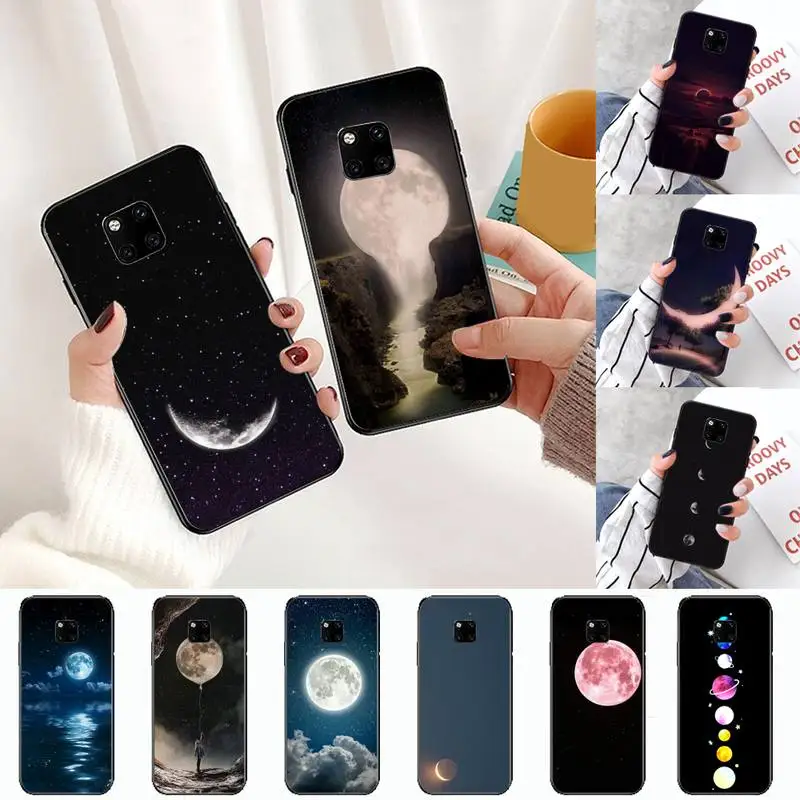

Lovely Cartoon Starry Sky Moon Phone Case For Huawei Mate 9 10 20 Pro lite 20x nova 3e P10 plus P20 Pro Honor10 lite