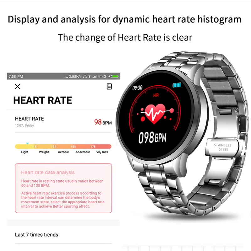 US $21.99 LIGE 2020 New Smart Watch Men Heart Rate Blood Pressure Information Reminder Sport Waterproof Smart Watch Women for Android IOS