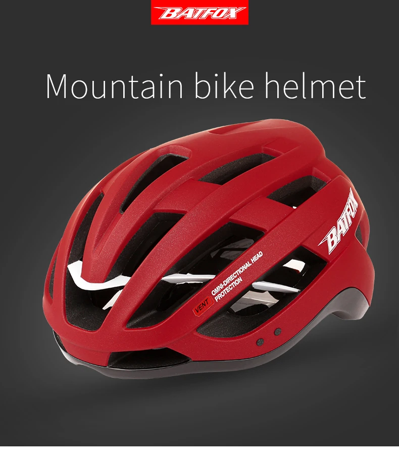 BATFOX New Design Black Bicycle Helmets racing Women Men Adult bike cycling helmet Outdoor sports helmet fox bicycle equipment