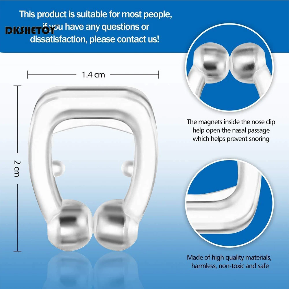 Anti Snoring Device Nose Clip vent blocker Silicone Snore Stop ring silent snore sleep Aid Night Sleeping Apnea Guard Night 5
