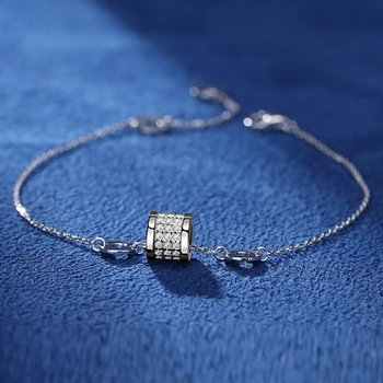 

Bracelet S925 Sterling Silver Exquisite Bracelet Women's Fashion Korean-Style Pendant Hot Crystal JewelryChristmas Present