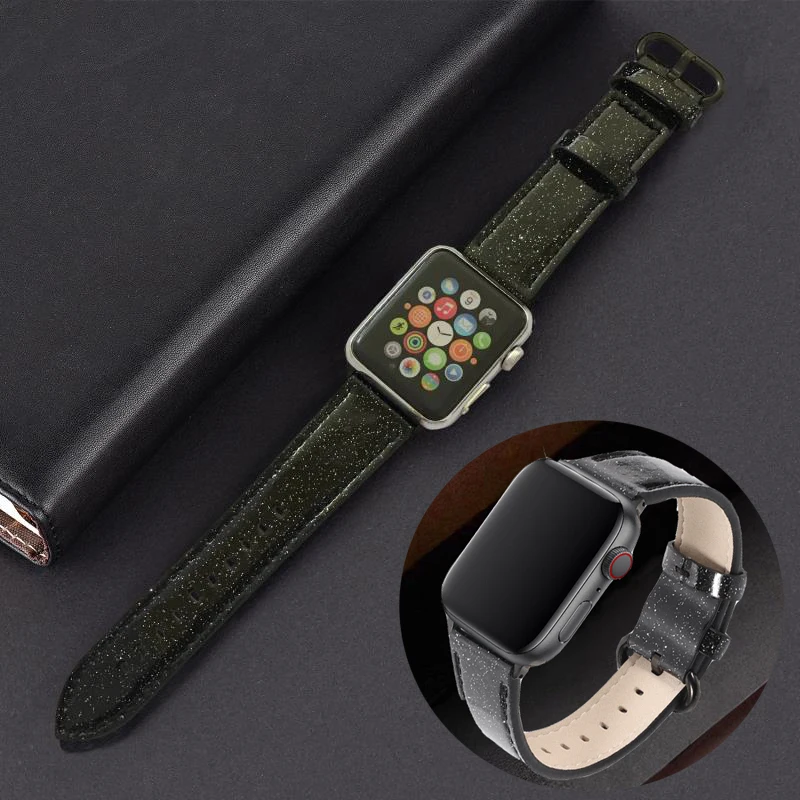 

Newest Genuine Leather loop For Apple Watch Band 42MM 38MM 40mm 44mm Strap for iWatch series 4 3 2 1series 5