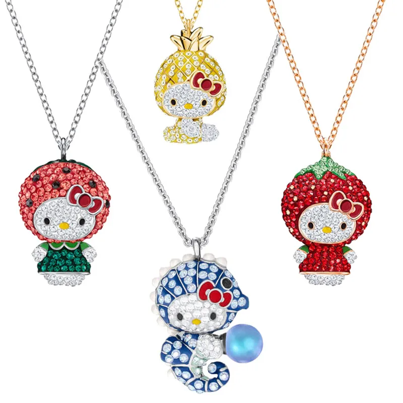 Sanrio Hello Kitty Zodiac Aquarius Sterling Silver CZ Ruby Pendant Necklace  / Sterling Silver 18 In. Hello Kitty Aquarius Crystal Necklace - Etsy