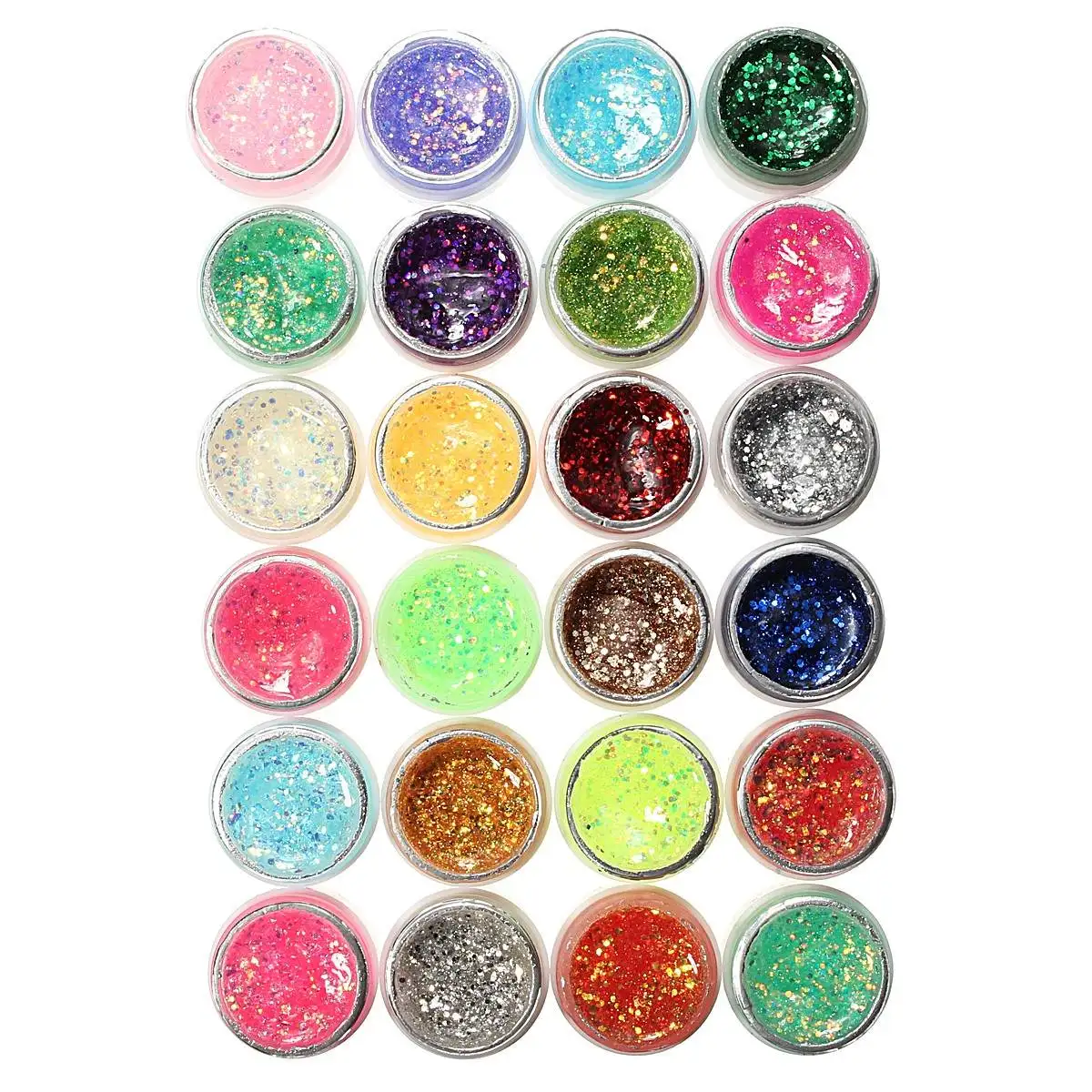 05 24 Glitter Colors 12/24/36 чистых для Неил арта украшения для кончиков ногтей УФ-гель банку Однотонная одежда ногтей гель лак для Краски гель Советы для художественного оформления ногтей, ручная работа цены по прейскуранту завода-изготовителя Краски ing Светодиодный УФ-гель польский - Цвет: 05 24 Glitter Colors