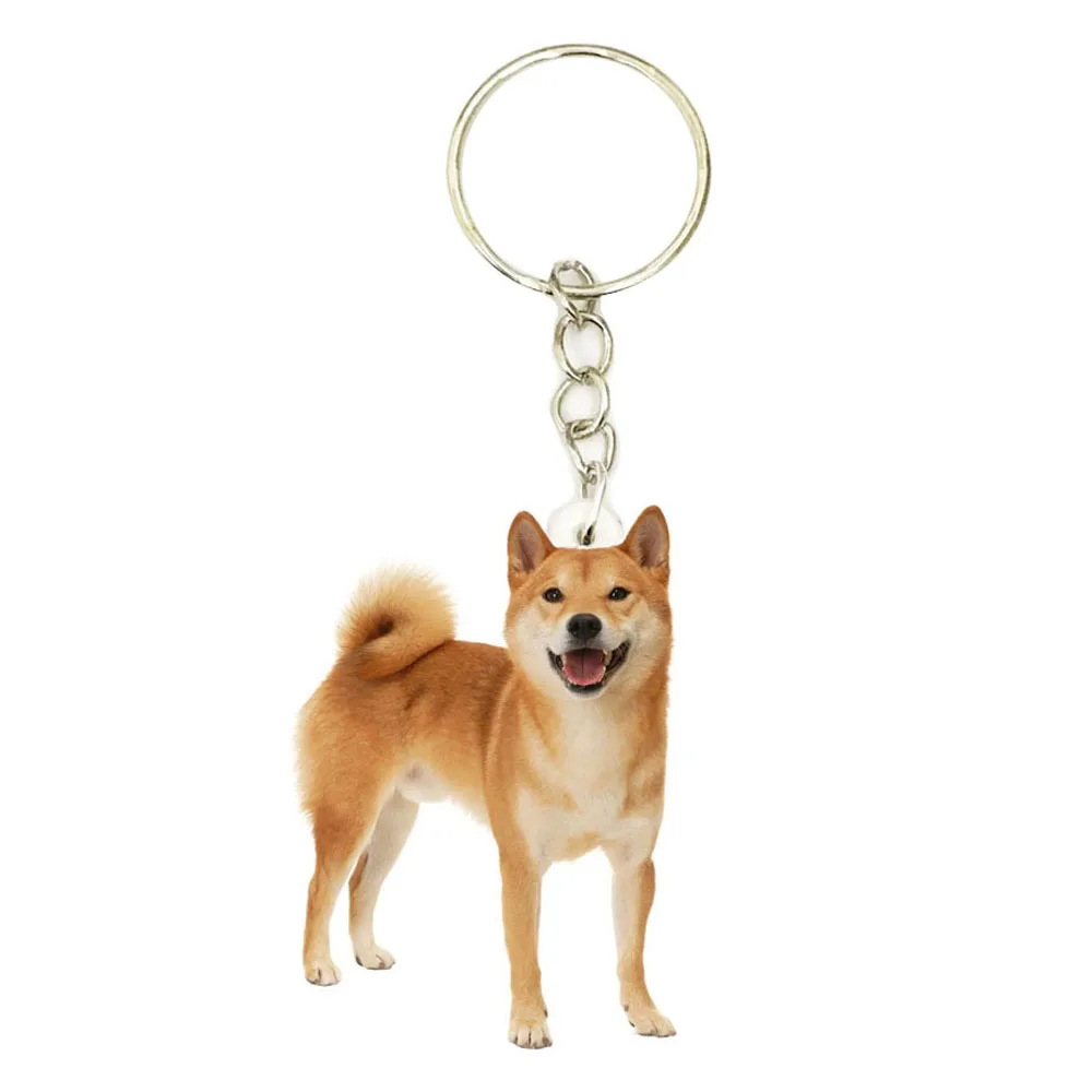 Японский акриловый брелок Akita Dog Animal Dogs из нержавеющей стали для мужчин