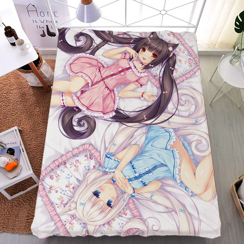 August обновление аниме NEKOPARA chocolat ванильное кокосовое сексуальное одеяло для девочек летнее одеяло и простыня из молочного волокна 150x200 см - Цвет: qklyxlz4