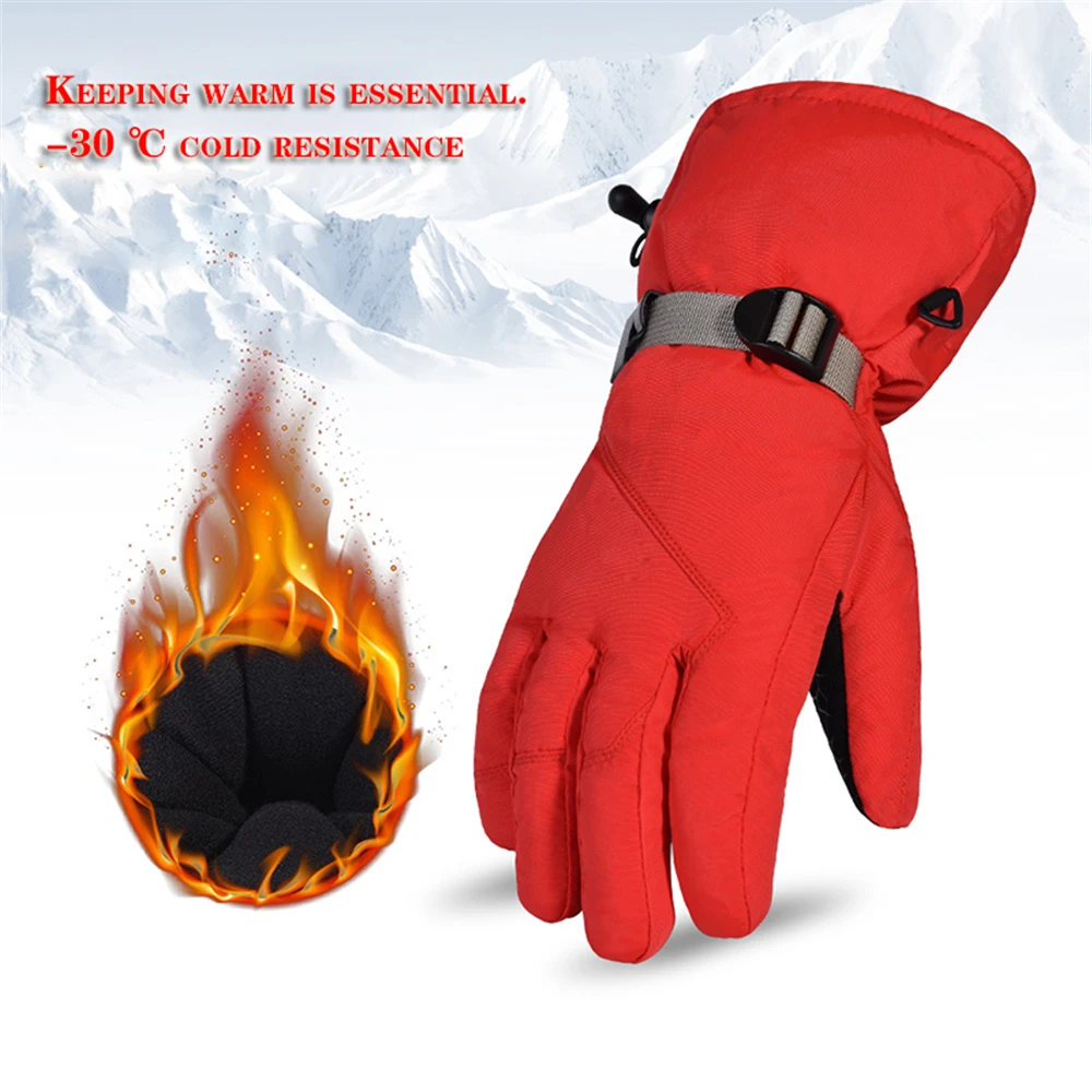 Лыжные перчатки с сенсорным экраном, водонепроницаемые зимние теплые перчатки, мужские перчатки для сноуборда, мотоциклетные Зимние перчатки для езды на снегу