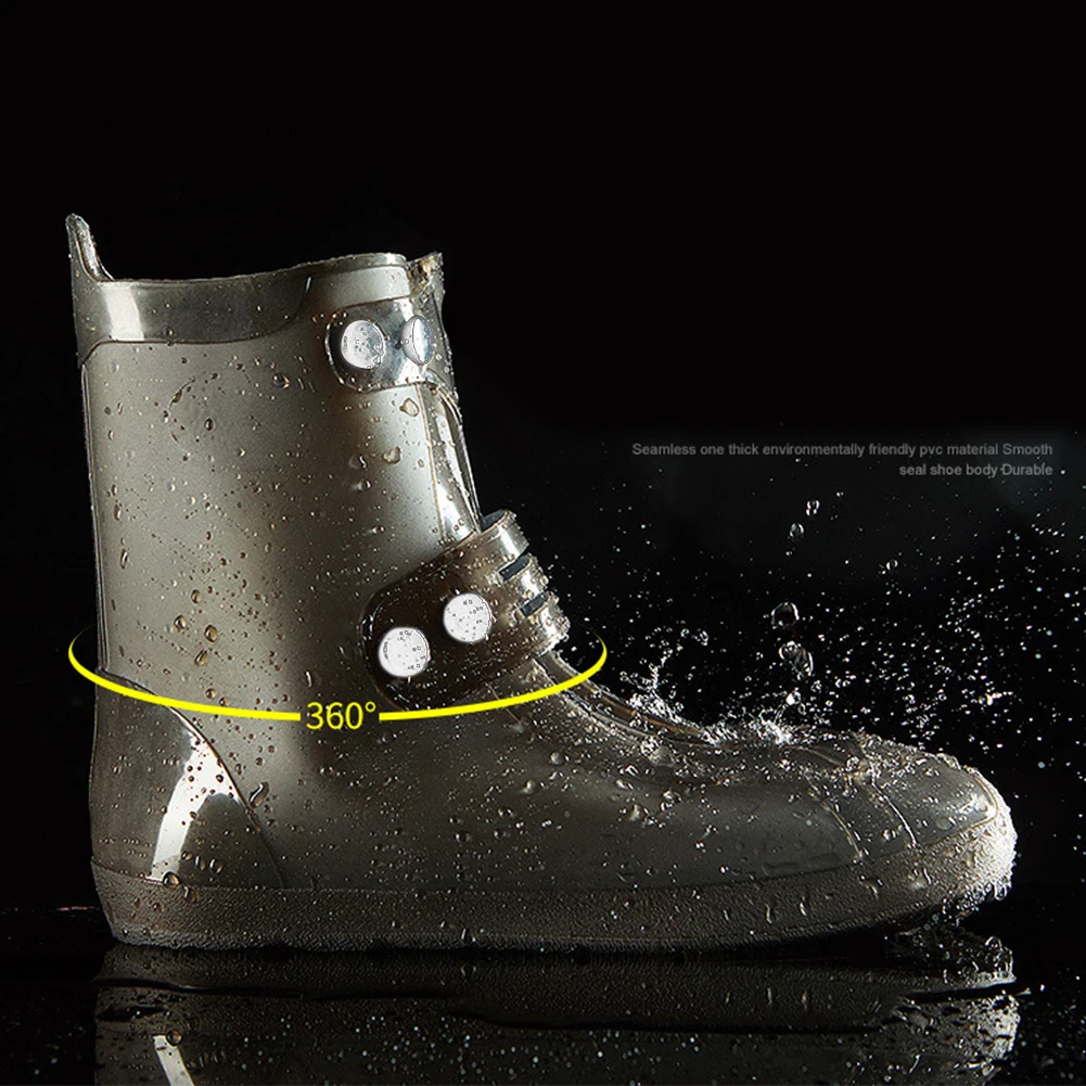 Унисекс бесшовные противоскользящие высокие ботинки дождевые Чехлы для обуви плотные с двойным вырезом, Регулируемые Многоразовые полуботинки для путешествий