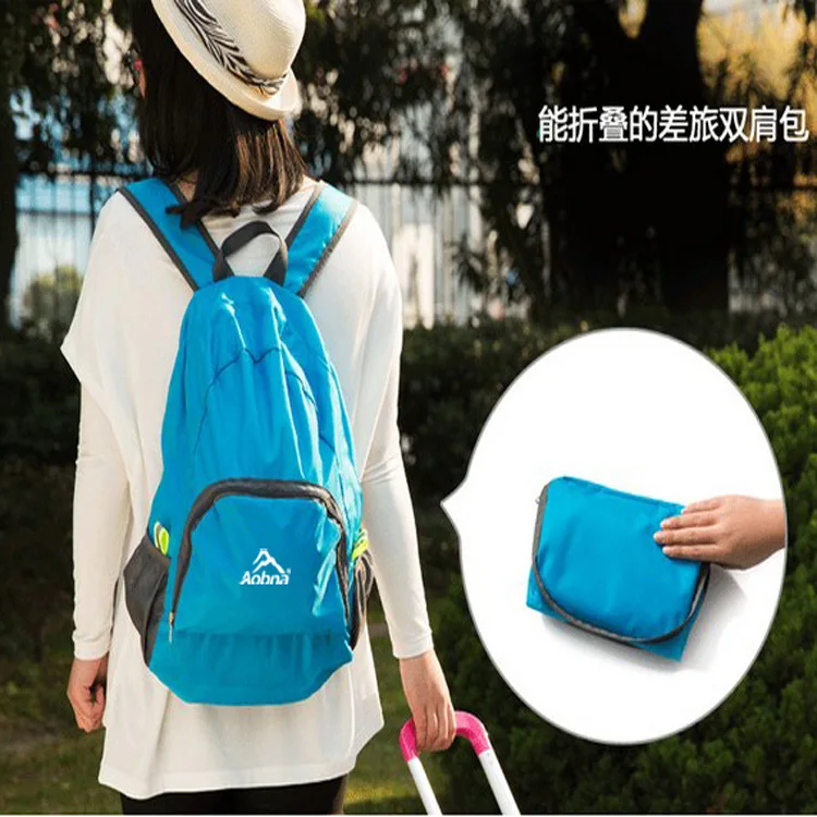 

[] Outdoor Sports Travel Portable Foldable Nylon Backpack Ultra-Light Storage Folding Backpack