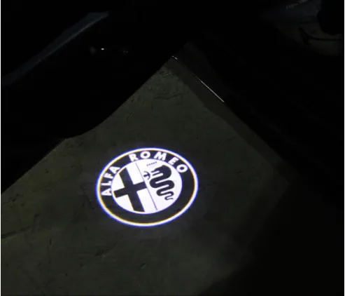 Темно-синий Для Alfa Romeo Добро пожаловать светильник для двери автомобиля логотип проектор Призрак Лазерная лампа тени для Giulietta Mito Stelvio Giulia 159 Spider Brera - Испускаемый цвет: Темно-синий