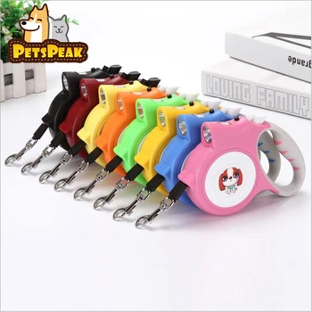 

5M Under 35Kg Available Pet Supplies Dog Collar Leash Automatic Retractable Leash LED Flashlight Pet Dog Leash
