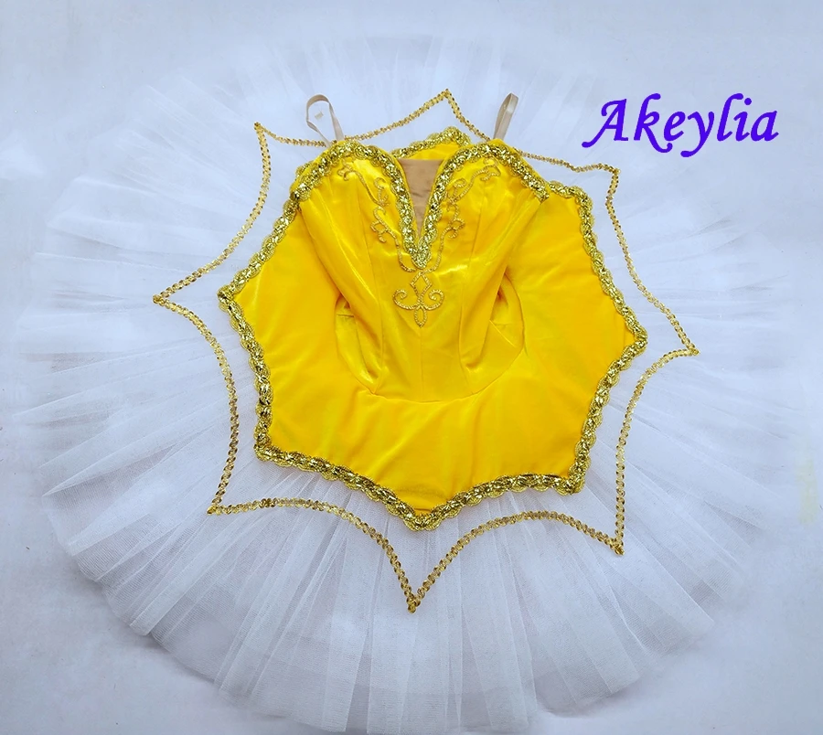 Детская балетная юбка с желтым лебедем для детей балетный костюм взрослых