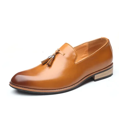 Роскошная брендовая деловая Мужская обувь с перфорацией типа «броги» из искусственной кожи с острым носком Повседневная обувь на мягкой резиновой подошве дышащая Свадебная обувь 3 цвета - Цвет: Цвет: желтый