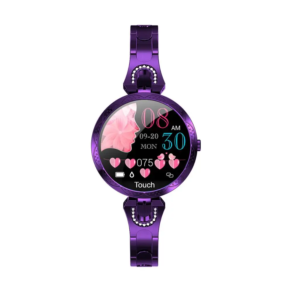 Ak15 умный спортивный браслет часы модные часы для Android IOS xiaomi iphone водонепроницаемые часы пульсометр устройство слежения за кровяным давлением - Цвет: Purple