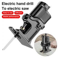 Convertidor de taladro eléctrico, adaptador de sierra recíproca, herramienta de taladro eléctrico para madera, herramienta de corte de Metal con hoja de sierra