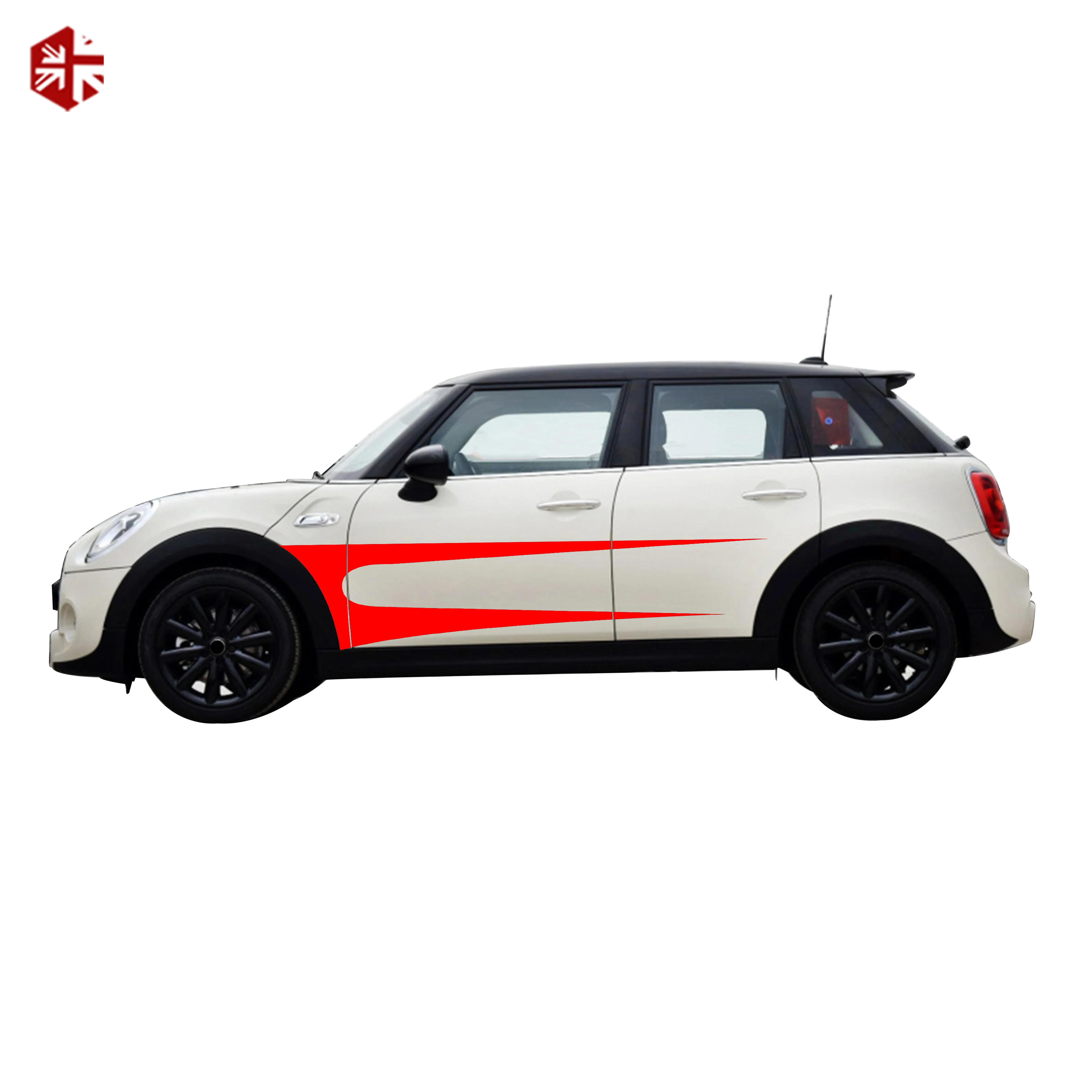 2X Car Styling Door Side StripeSticker Body Graphics Vinyl Decal For MINI Cooper S F55 2014-present One JCW Accessories