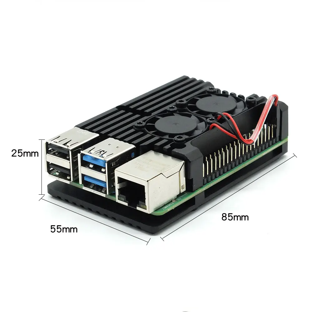 Компьютеры Raspberry pi 4 b металлический чехол алюминиевый сплав рассеивания тепла