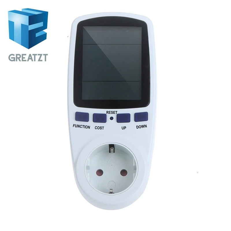 

EU Digital Wattmeter Power Meter Energy Meter Voltage Wattmeter Power Analyzer Electronic Energy Meter Measuring Outlet Socket
