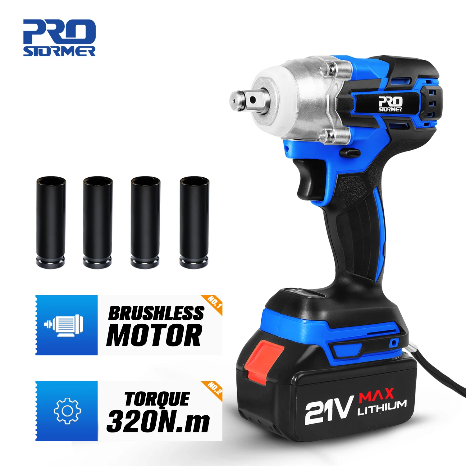 Electric Impact Wrench 21V Brushless 