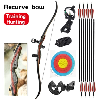 

30-50 lbs Traditional Recurve Bow Archery Target Adult Hunting Bow Arrow For Outdoor Shooting Professional Hunting Accessories